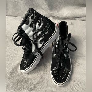 Vans SK8-Hi Flame Sneakers Black/White 7.5